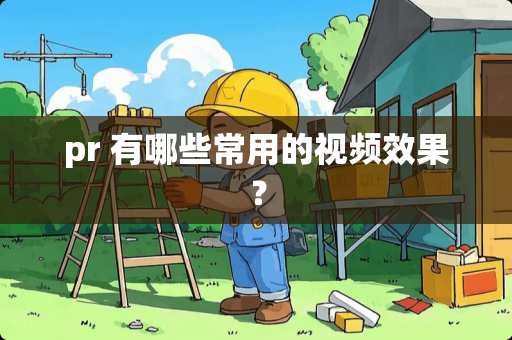 pr 有哪些常用的视频效果？