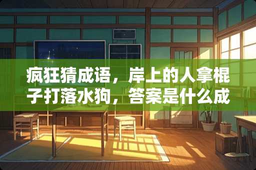 疯狂猜成语，岸上的人拿棍子打落水狗，答案是什么成语？