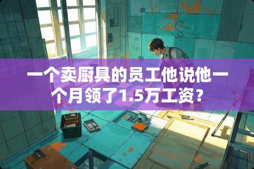 一个卖厨具的员工他说他一个月领了1.5万工资？