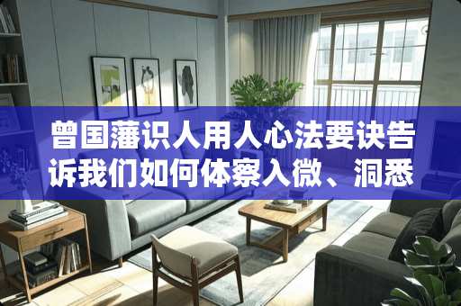 曾国藩识人用人心法要诀告诉我们如何体察入微、洞悉人心？