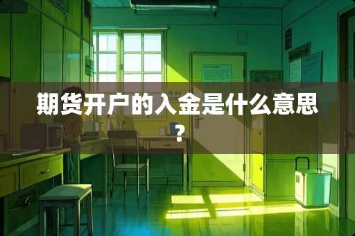 期货开户的入金是什么意思? 期货开户的入金是什么意思?