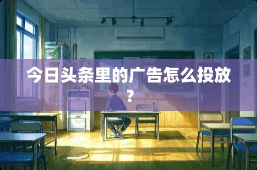 今日头条里的广告怎么投放？