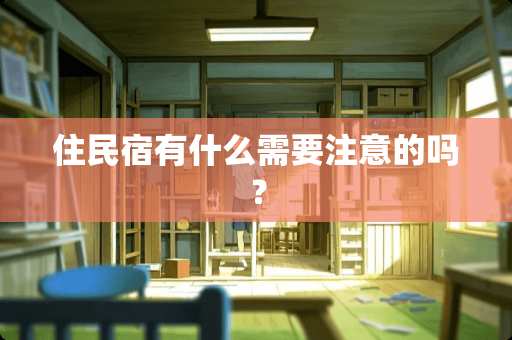 住民宿有什么需要注意的吗？