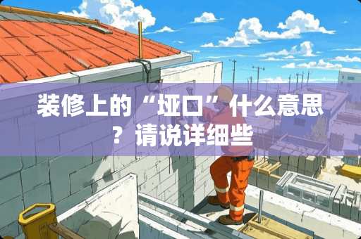 装修上的“垭口”什么意思？请说详细些