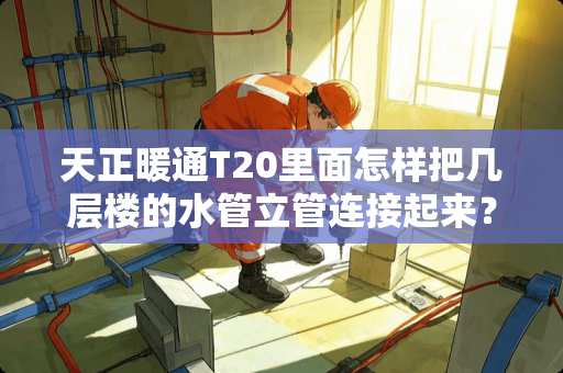 天正暖通T20里面怎样把几层楼的水管立管连接起来？