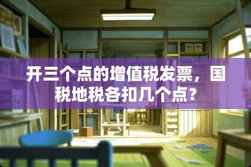 开三个点的*****，国税地税各扣几个点？