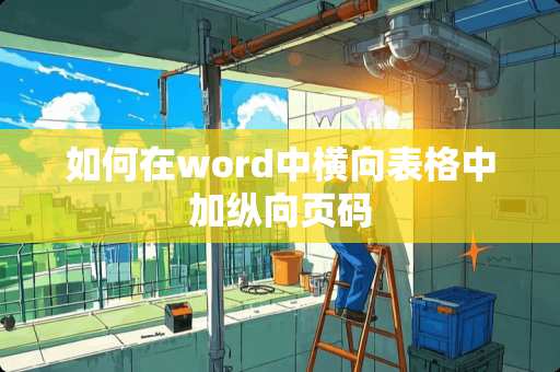 如何在word中横向表格中加纵向页码