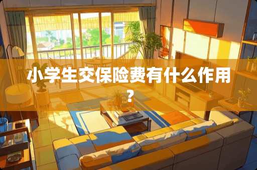 小学生交保险费有什么作用？