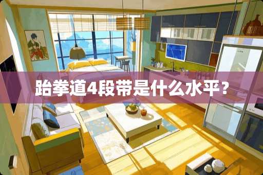 跆拳道4段带是什么水平？