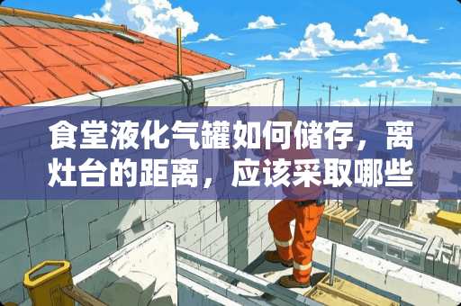 食堂液化气罐如何储存，离灶台的距离，应该采取哪些措施？有哪个具体规范规定了。