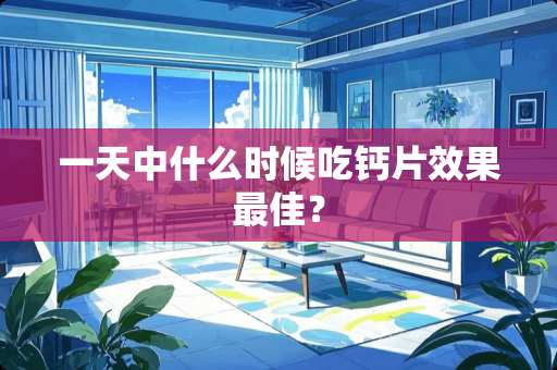 一天中什么时候吃钙片效果最佳？