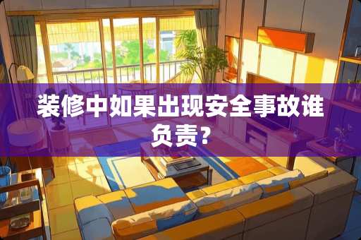 装修中如果出现安全事故谁负责？