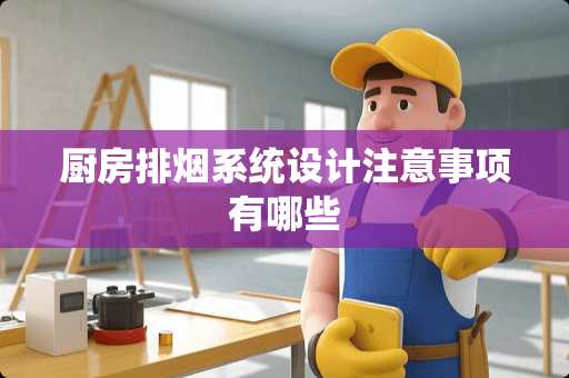 厨房排烟系统设计注意事项有哪些