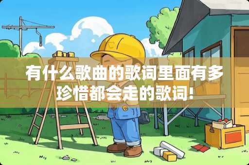 有什么歌曲的歌词里面有多珍惜都会走的歌词!