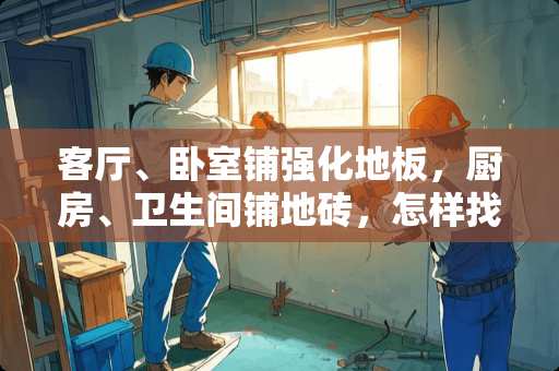 客厅、卧室铺强化地板，厨房、卫生间铺地砖，怎样找平？