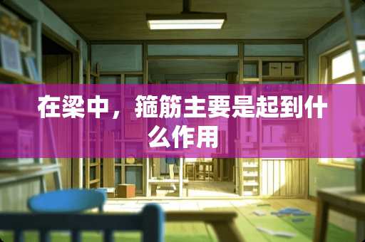 在梁中，箍筋主要是起到什么作用