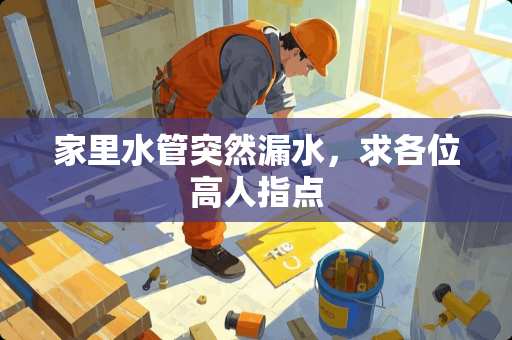 家里水管突然漏水，求各位高人指点