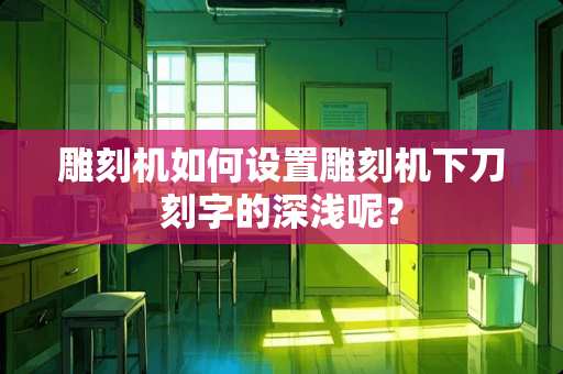 雕刻机如何设置雕刻机下刀刻字的深浅呢？