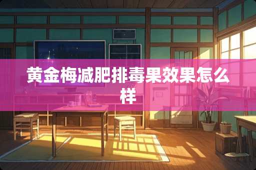 黄金梅减肥排毒果效果怎么样