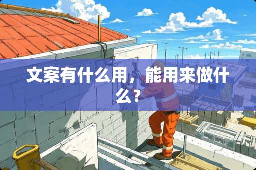 文案有什么用，能用来做什么？