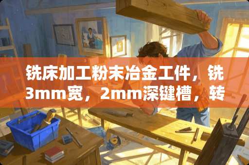 铣床加工粉末冶金工件，铣3mm宽，2mm深键槽，转速该多少，铣刀才不易折断？