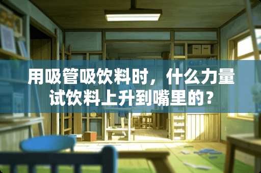 用吸管吸饮料时，什么力量试饮料上升到嘴里的？