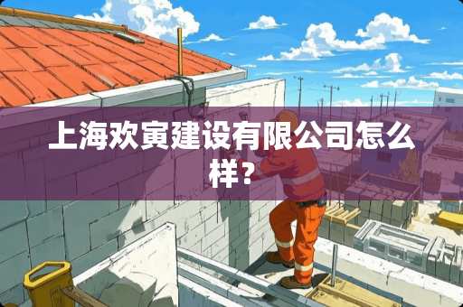 上海欢寅建设有限公司怎么样？