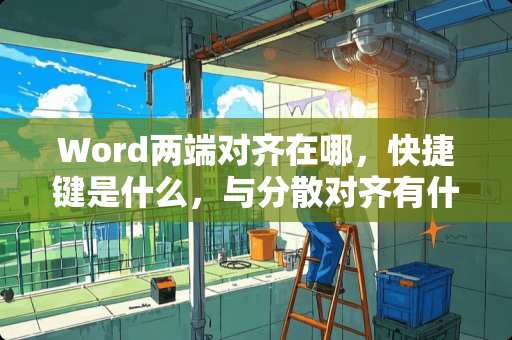 Word两端对齐在哪，快捷键是什么，与分散对齐有什么区别