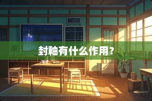 封釉有什么作用？