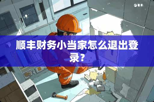 顺丰财务小当家怎么退出登录？