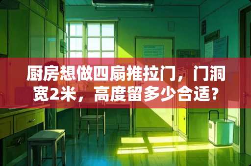 厨房想做四扇推拉门，门洞宽2米，高度留多少合适？