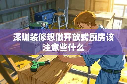 深圳装修想做开放式厨房该注意些什么