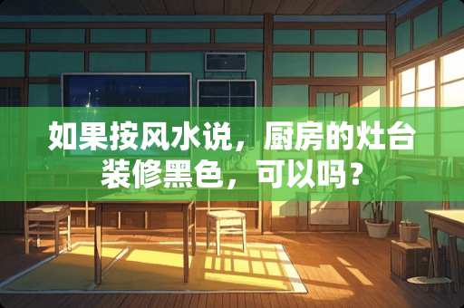 如果按风水说，厨房的灶台装修黑色，可以吗？