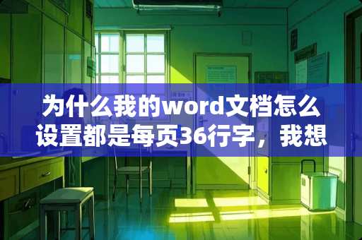 为什么我的word文档怎么设置都是每页36行字，我想设置成32行，求大神赐教啊！