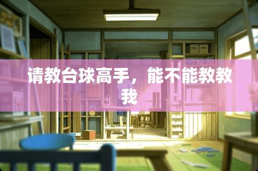 请教台球高手，能不能教教我