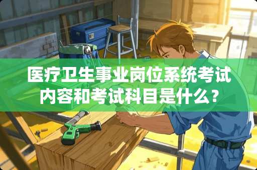 医疗卫生事业岗位系统考试内容和考试科目是什么？