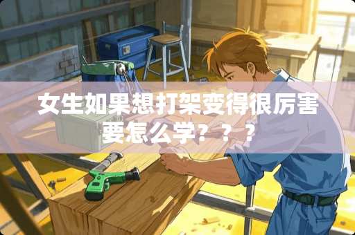 女生如果想打架变得很厉害要怎么学？？？