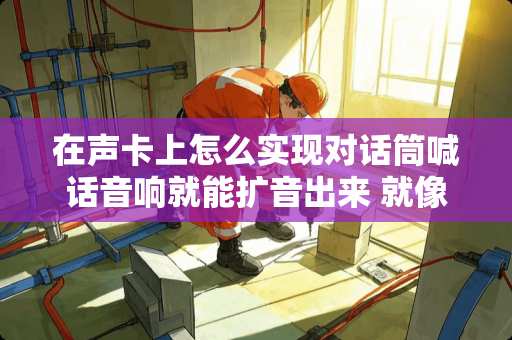 在声卡上怎么实现对话筒喊话音响就能扩音出来 就像卡拉OK一样