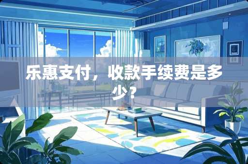 乐惠支付，收款手续费是多少？