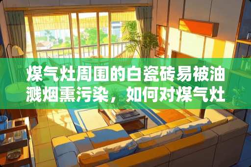 煤气灶周围的白瓷砖易被油溅烟熏污染，如何对煤气灶周围瓷砖保洁？