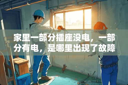 家里一部分插座没电，一部分有电，是哪里出现了故障，应该如何修复？