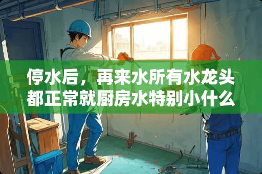 停水后，再来水所有水龙头都正常就厨房水特别小什么原因？