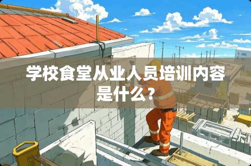 学校食堂从业人员培训内容是什么？