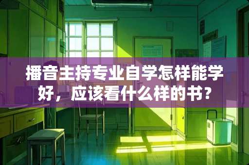 播音主持专业自学怎样能学好，应该看什么样的书？