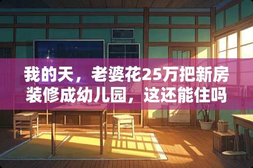 我的天，老婆花25万把新房装修成幼儿园，这还能住吗