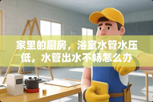 家里的厨房，浴室水管水压低，水管出水不畅怎么办
