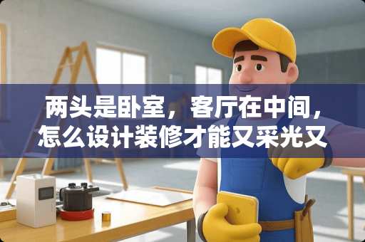 两头是卧室，客厅在中间，怎么设计装修才能又采光又美观？