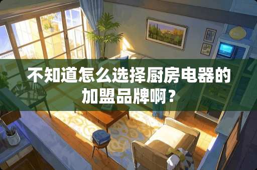 不知道怎么选择厨房电器的加盟品牌啊？