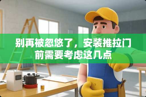 别再被忽悠了，安装推拉门前需要考虑这几点