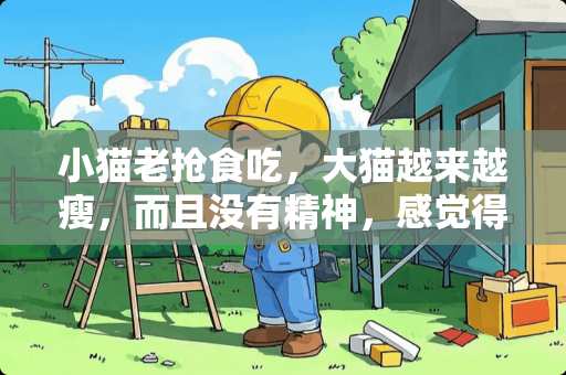 小猫老抢食吃，大猫越来越瘦，而且没有精神，感觉得抑郁症了怎么办？